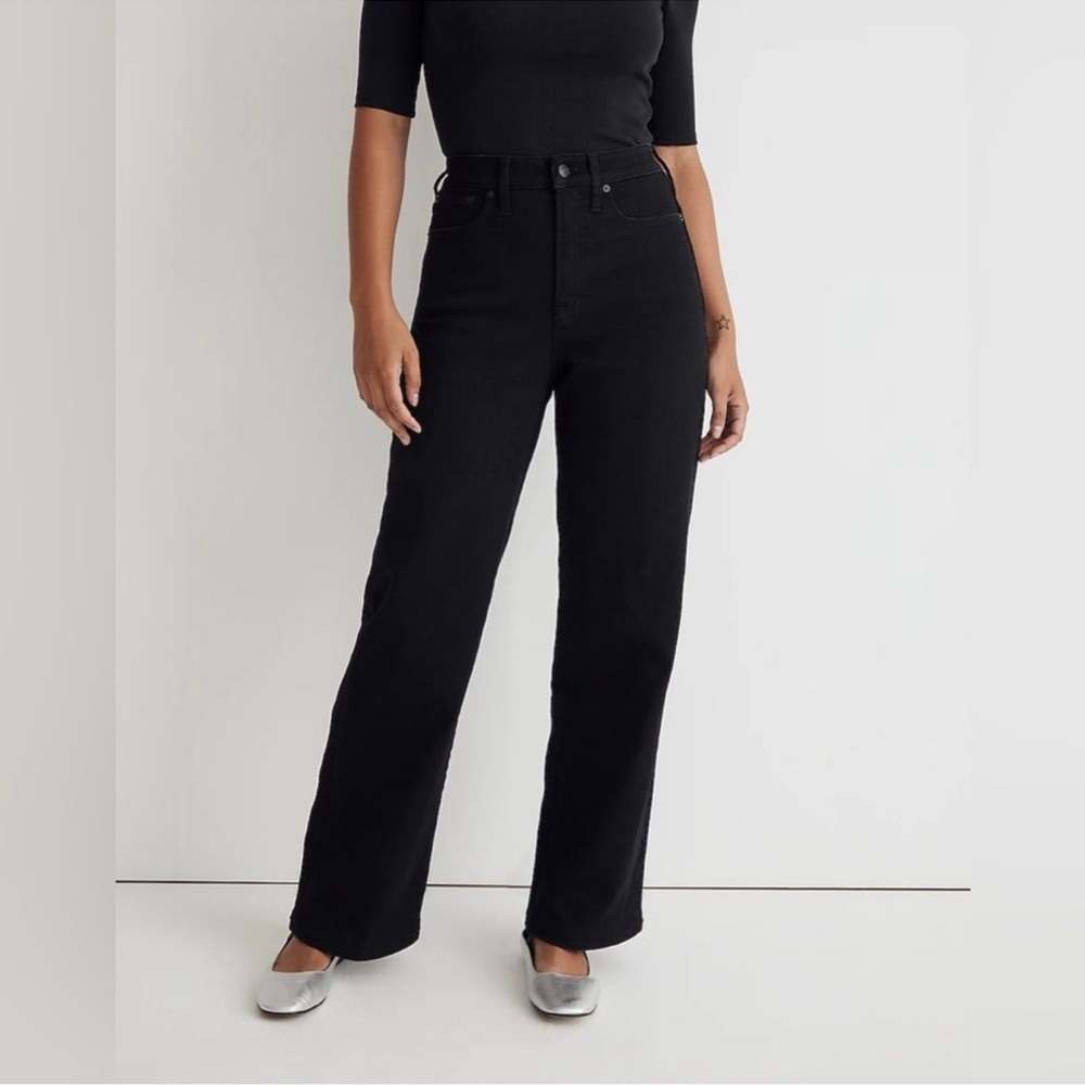 Madewell High-Rise Wide-Leg Jeans in Black